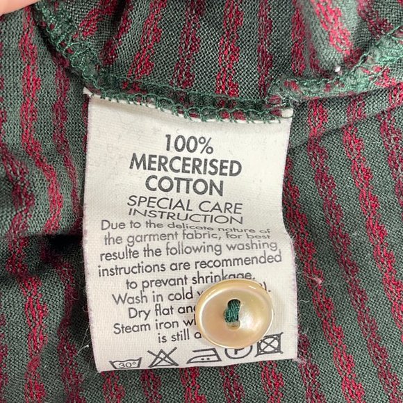 Men's Jeff Rose Polo Shirt Size XL Made in Italy Mercerized Cotton Green Red - Picture 5 of 6